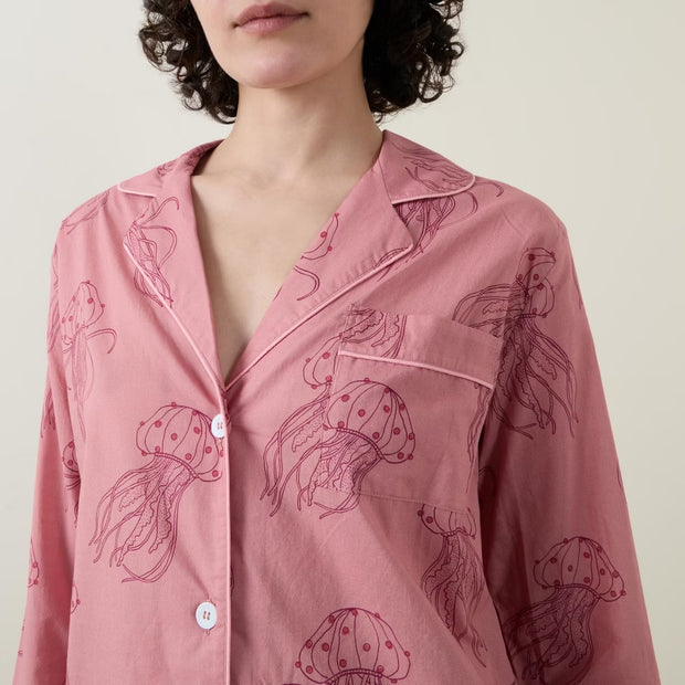 THE LONG SET - JELLYFISH PINK - 100% ORGANIC COTTON VOILE