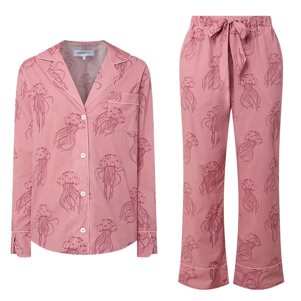 THE LONG SET - JELLYFISH PINK - 100% ORGANIC COTTON VOILE