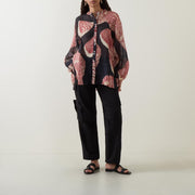 RESORT LINEN BLOUSE - SHELL RUST - 100% LINEN - MADE IN IRELAND