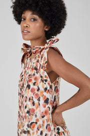 THE BOW CAMI TOP - DOT - 100% ORGANIC COTTON VOILE